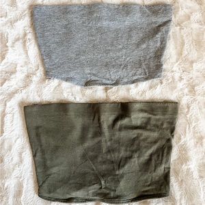Cropped Tube Tops - Set of 2 - Size Small